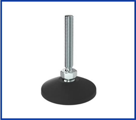 PIVOT FEET WITH ANTI-SLIP. DIAMETRO 60mm. M12X80